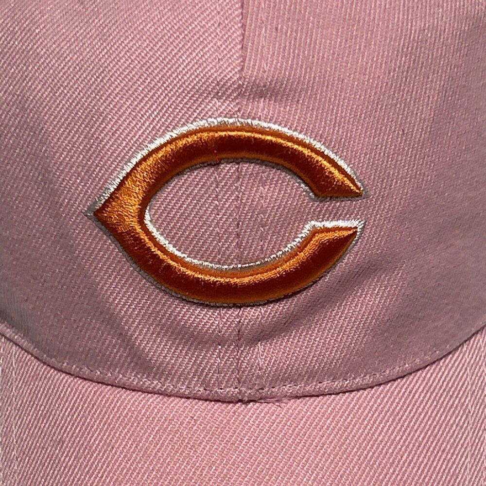 Chicago Bears Womens Pink Hat Adjustable Ball Cap Baseball Football - Picture 4 of 10